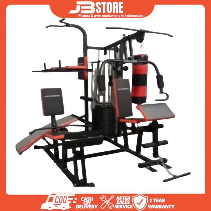 BRANDS LIFESPORT(ORIGINAL)HOME GYM 4 SISI LEGPRES ALAT LATIHAN BEBAN MULTIPUNGSI FITNES GYM