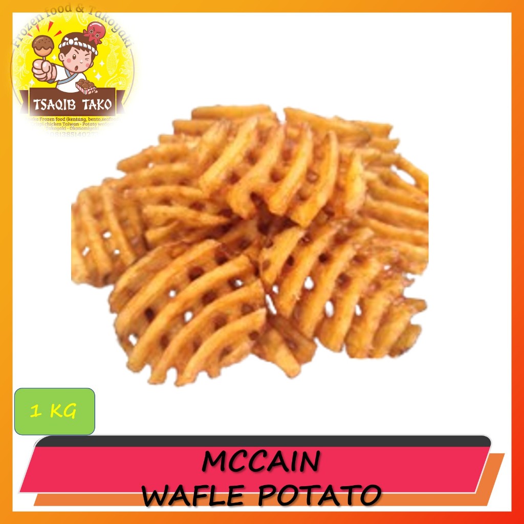 

MC CAIN kentang lamb weston lambweston WAFFLE CRISSCUT SEASONED USA 1 KG