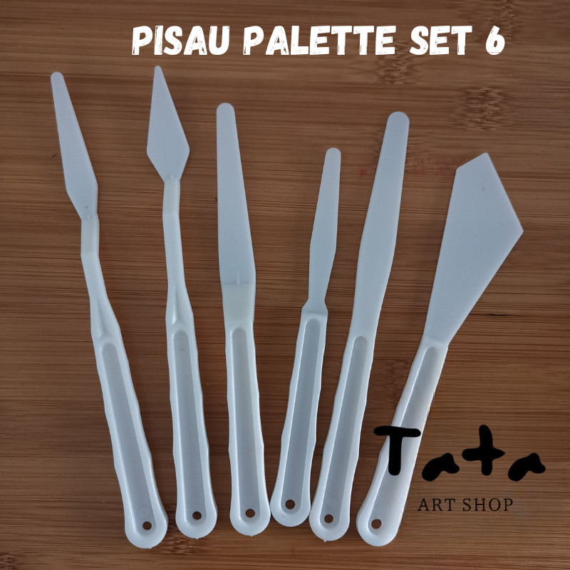 

Pisau Palette Plastik 6Pcs / Palet Plastic Set 6 / Art Kreation Set 6