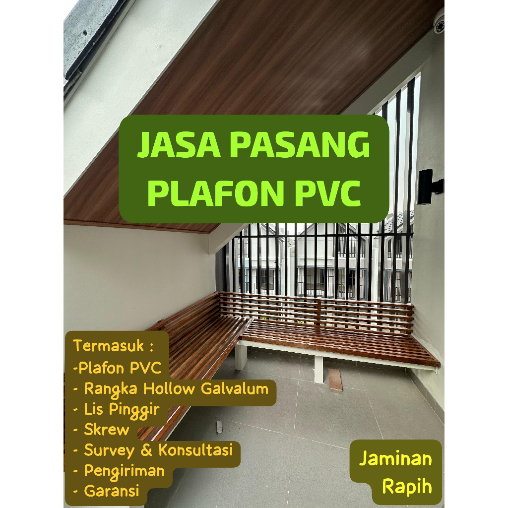 Plafon PVC Terpasang/Jasa Pasang Plafon PVC/Pemasangan Plafon PVC/Dekorasi Rumah/Plafon PVC Murah