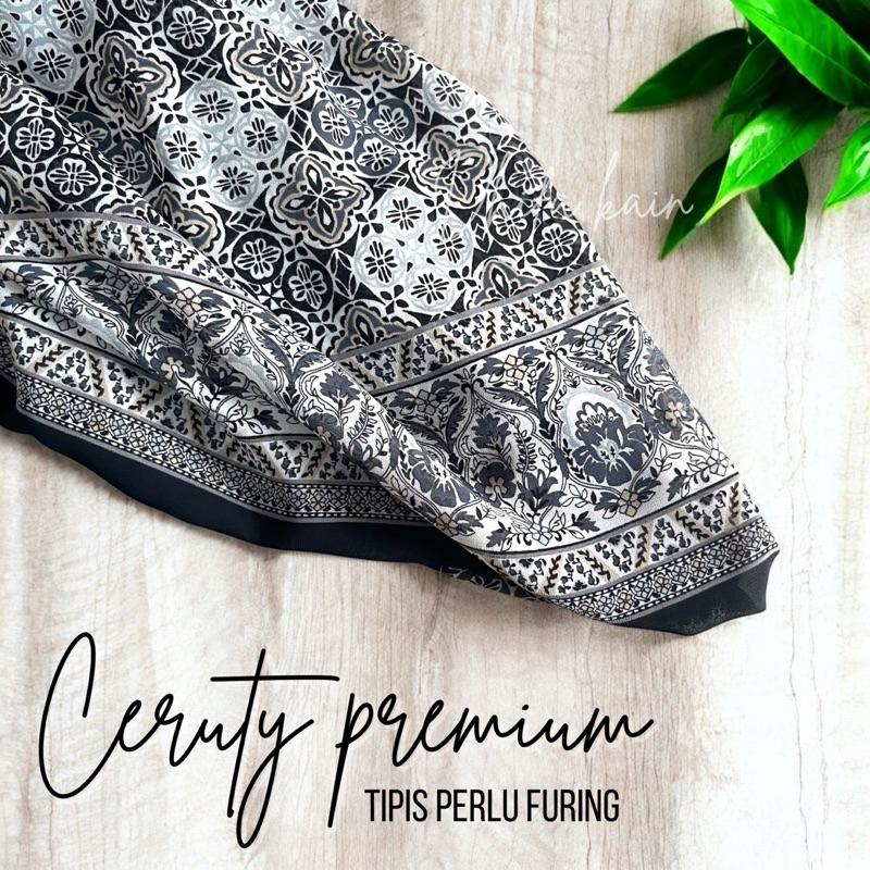 kain ceruti premium motif abtrak /kain gamis motif etnik / kain ceruti babydoll motif