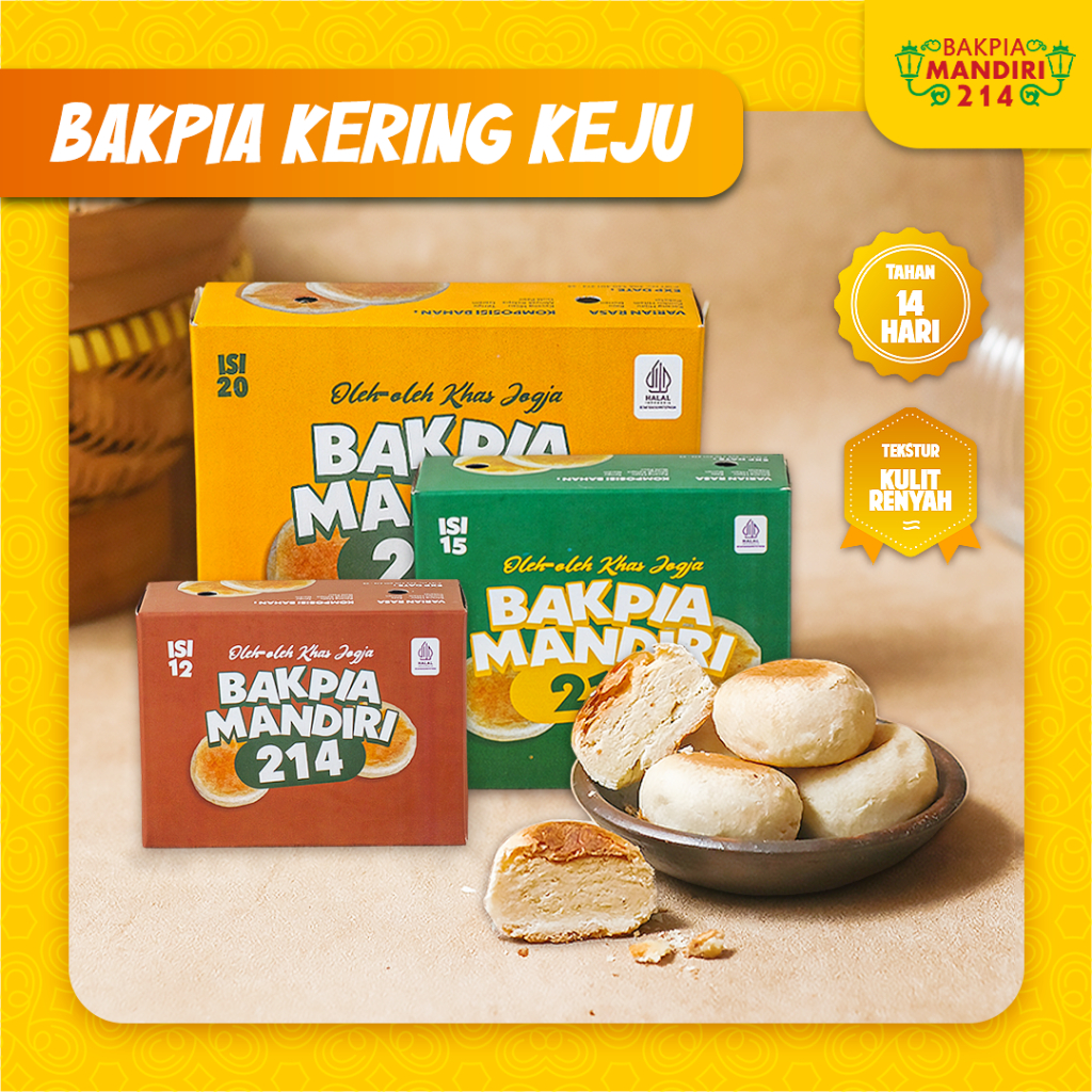 

BAKPIA PATHOK KEJU (KERING) KHAS JOGJA ASLI PREMIUM - BAKPIA MANDIRI 214