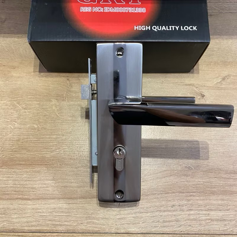 GRT PREMIUM Slot Selot Kunci Handle Handel Hendel Pintu Rumah Set Medium TANGGUNG 20cm BESAR 25cm