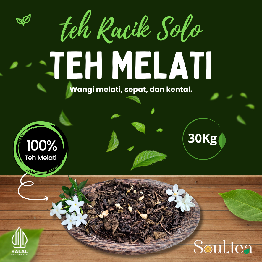 

Teh Racikan Solo 30Kg Soul.tea Jasmine Tea Teh Wangi Melati Super Premium Murah
