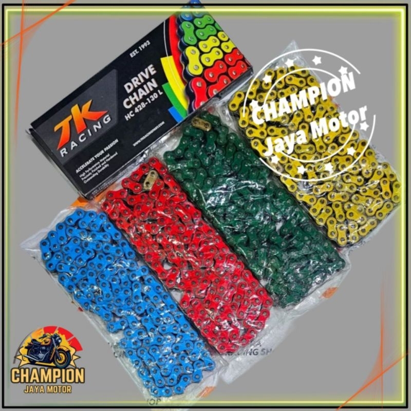 RANTAI TK RACING 428HC MERAH BIRU HIJAU KUNING 130L 140L 428HC ORIGINAL TK RACING