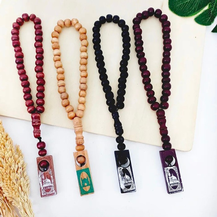 Tasbih Plastik Kecil Tasbih Kayu Souvenir 33 Butir Murah