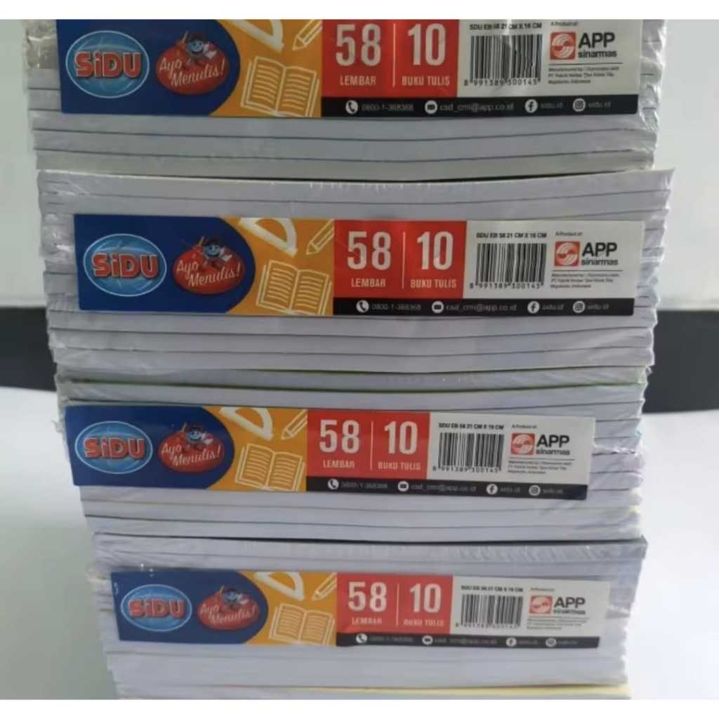 

mh BUKU TULIS SIDU 58 BUKU SIDU 1PAK(10pcs) / Buku Tulis Sido 58 Lembar 1 Pack