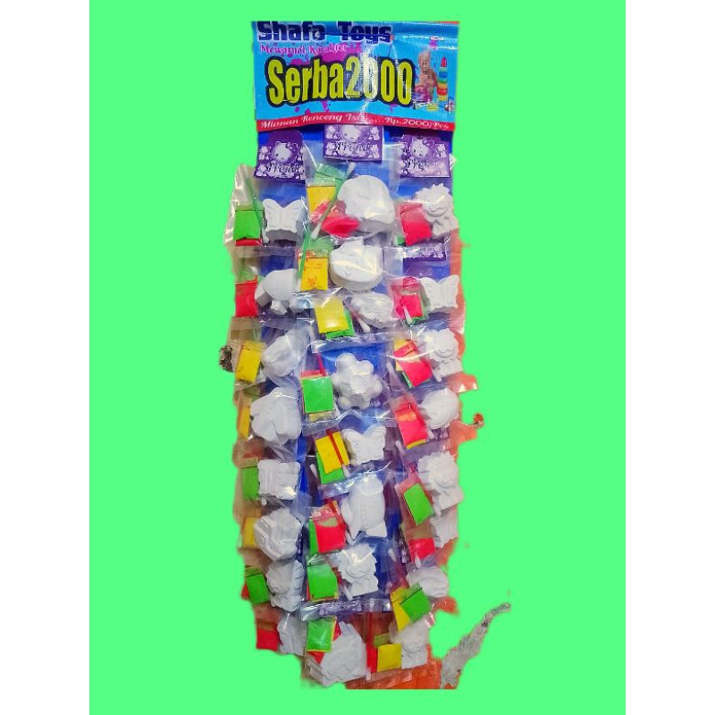 

mainan mewarnai patung gypsum 1 renteng isi 24 pcs free gantungan termurah