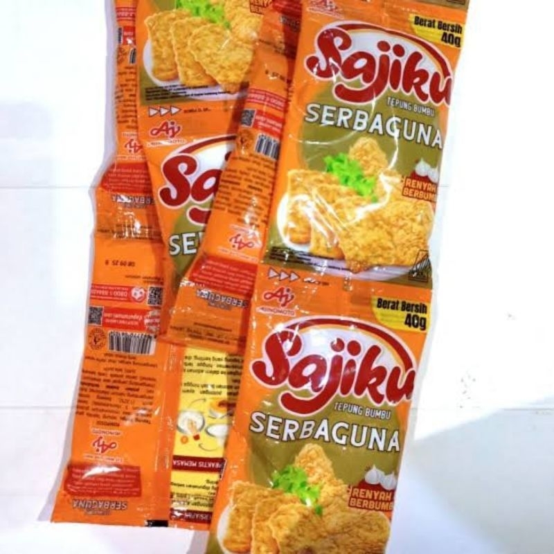 

Sajiku Serbaguna 1 Renteng Isi 10pcs @75g Tepung Terigu Bumbu Ayam Tempe Tahu Ikan Udang Goreng Instant Praktis Ajinomoto