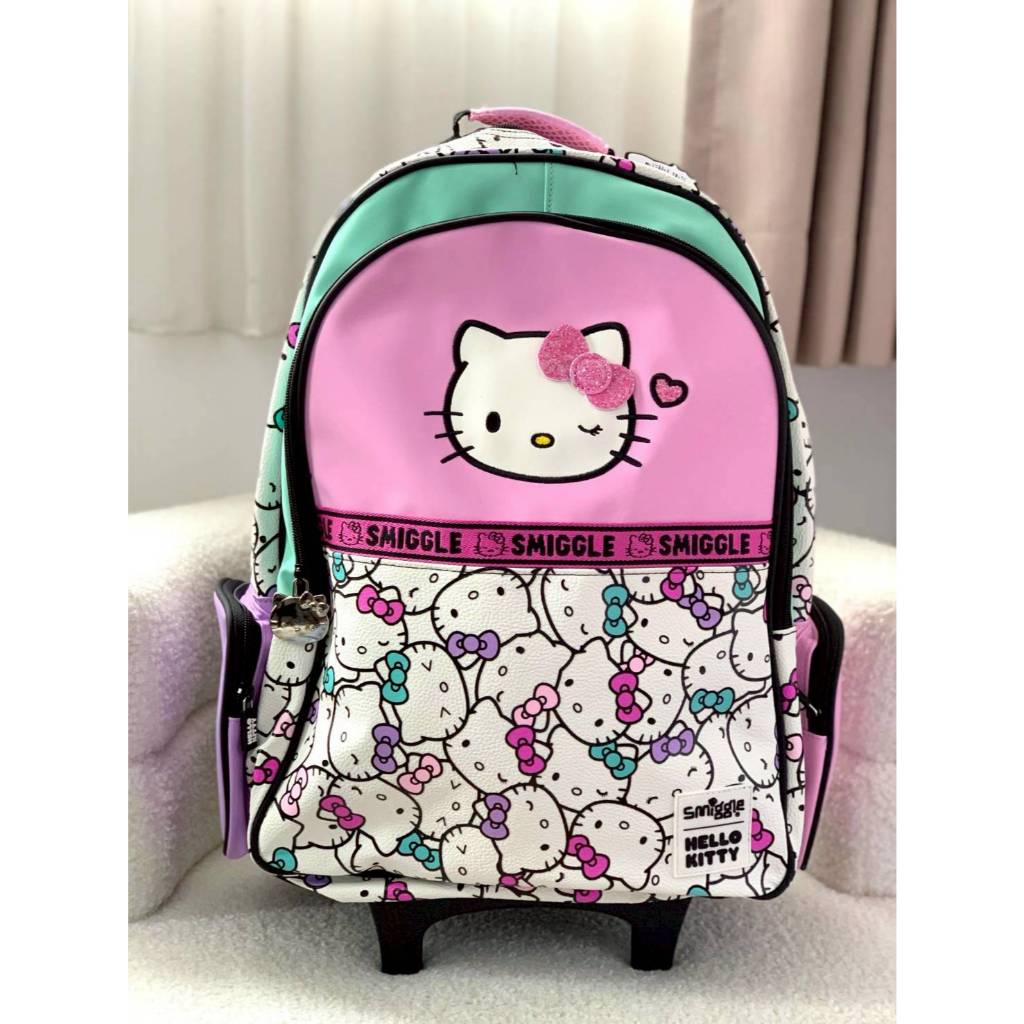SMIGGLE Tas Sekolah Anak Terbaru Large Unisex Ransel Roda Backpack Trolly SM018