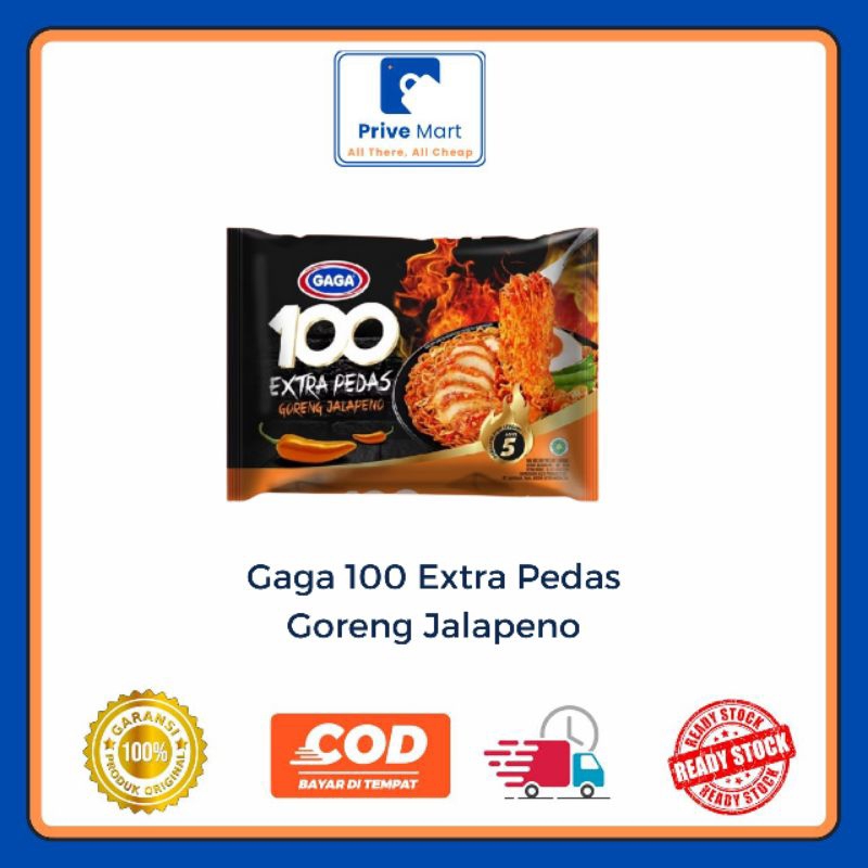 

Gaga 100 Extra Pedas Goreng Jalapeno 85g Prive Mart