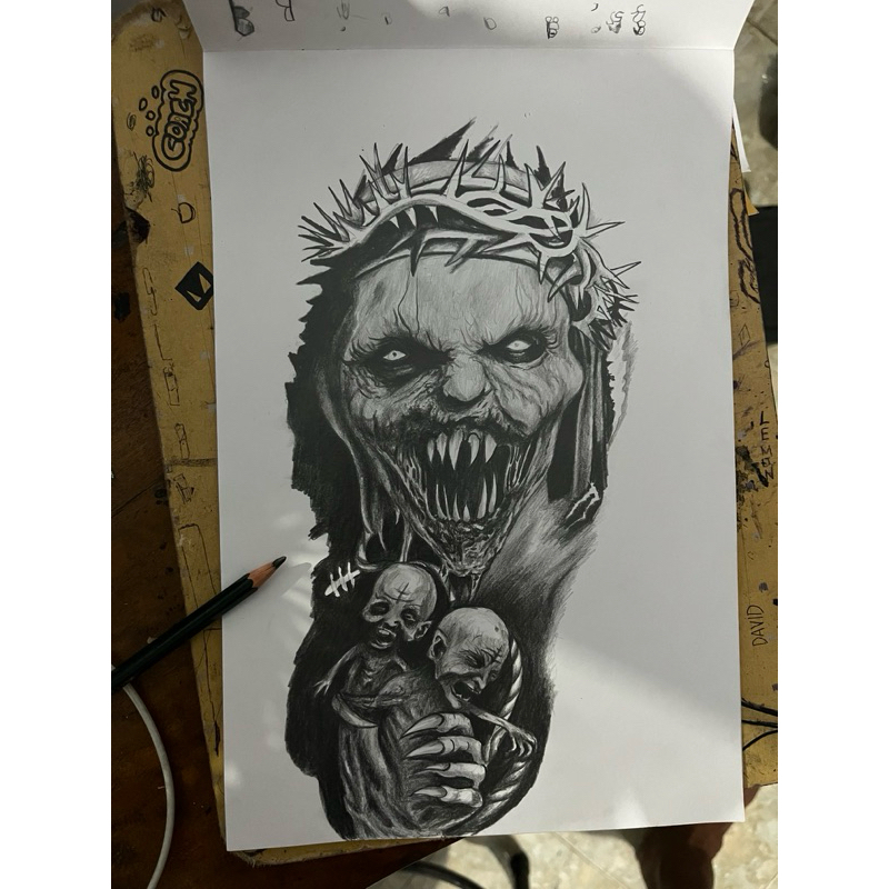 

Gambar Hantu Di Buku Gambar/Karya Seni Made In Bali