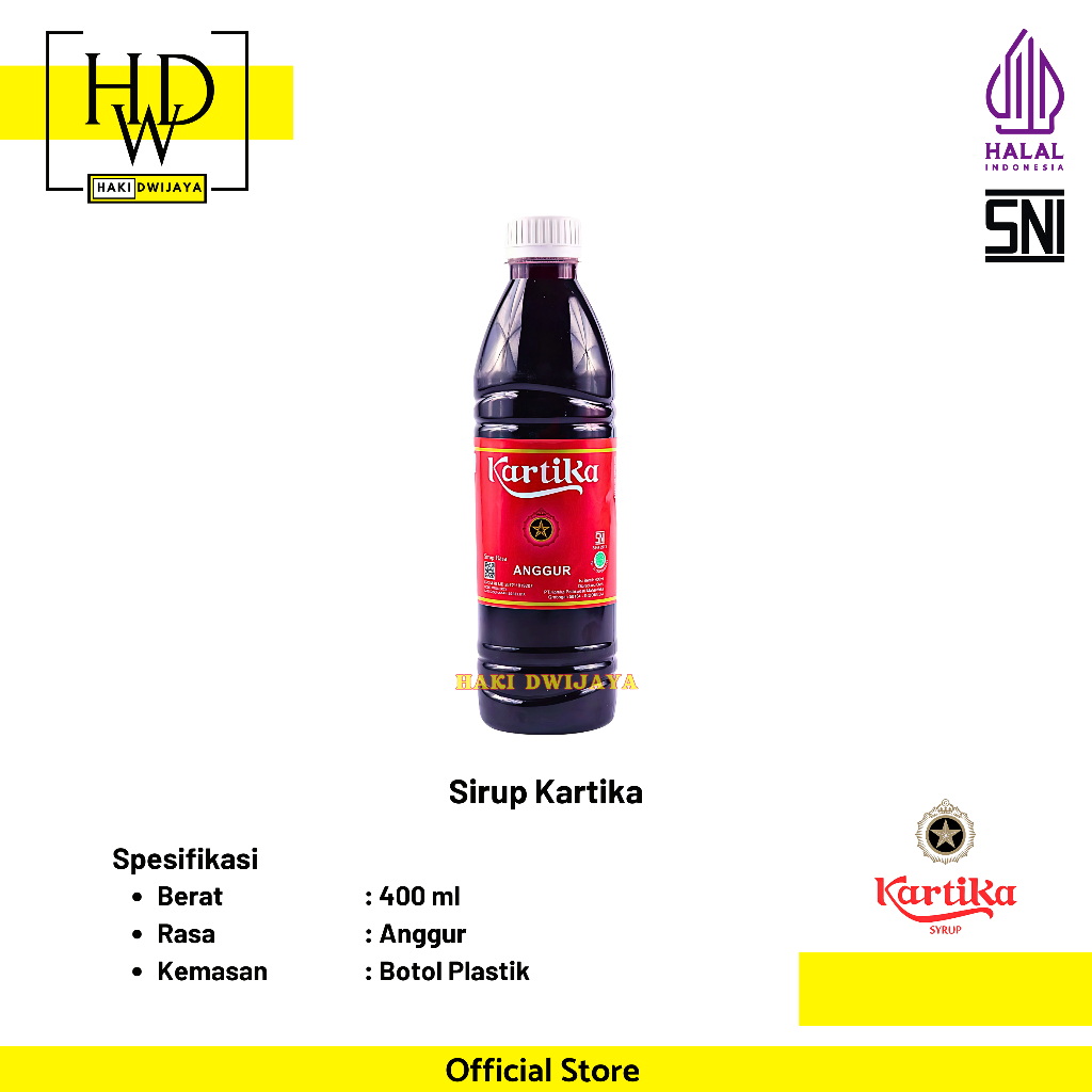 

[400ml] KARTIKA Sirup Aneka Rasa / Sirup Anggur Botol Plastik