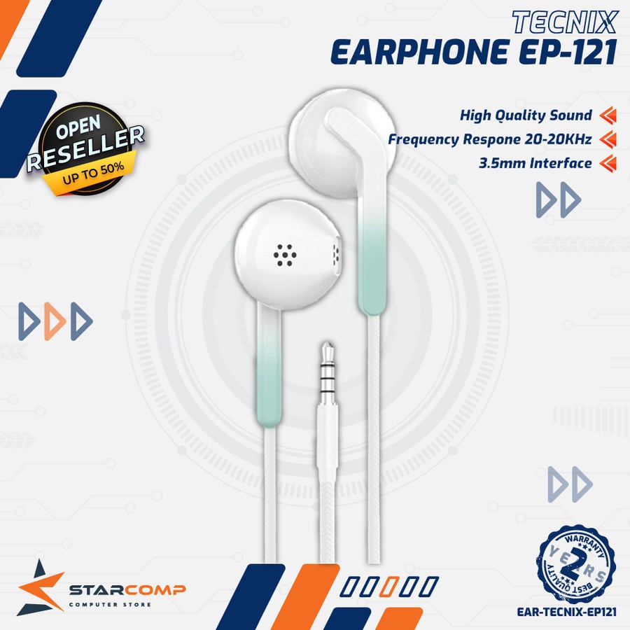 TECNIX EP-121 Stereo Earphone
