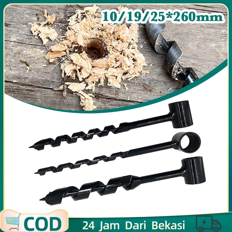 Bor Kayu Manual Tangan Bor Tangan Manual Bor Kayu 10/19/25mm Tangan Outdoor Alat Bertahan Hidup Di H
