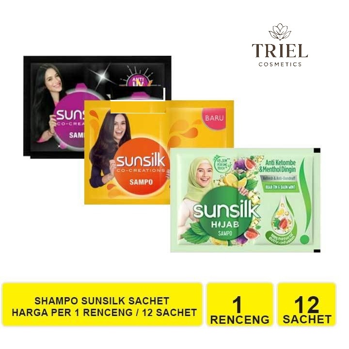 SHAMPO SUNSILK SACHET 1 RENCENG ISI 12SACHET / Shampoo Sunsilk Renceng