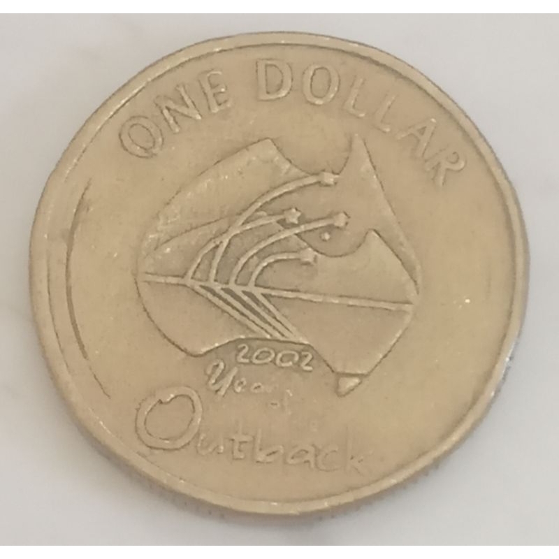 koin australia one dollar (Elizabeth 2) tahun 2002..