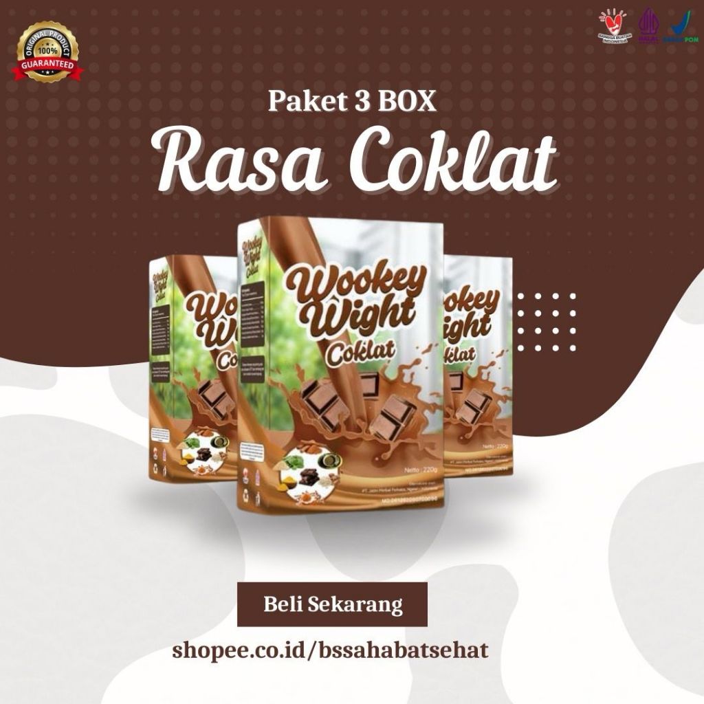 

FLASH SALE [PAKET 3 BOX] RASA COKLAT - Susu Wight Penambah Berat Badan dan Asupan Kalori Herbal Alami