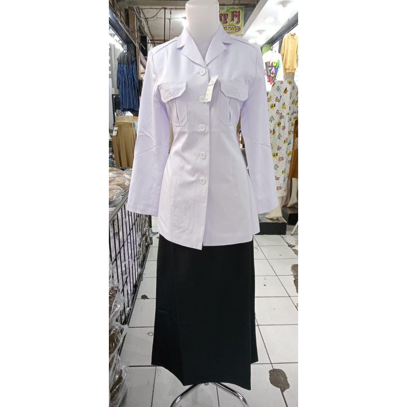 Baju/Atasan Putih Blazer Wanita PDH PNS PPPK