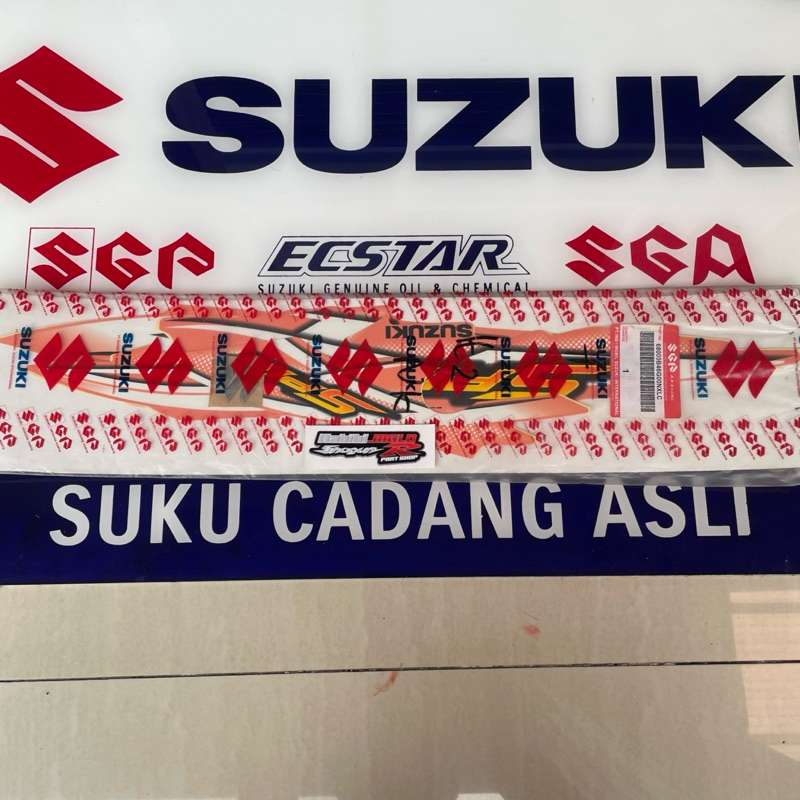 Striping Stiker Suzuki Spin 125 Glitzy Orange Original SGP