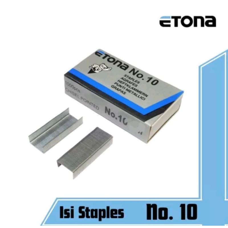

ISI STAPLES KECIL MEREK ETONA / ISI STAPLES STAPLER HEKTER KECIL ETONA NO 10/ ISI STAPLES / HEKTER/ISI STAPLES KECIL