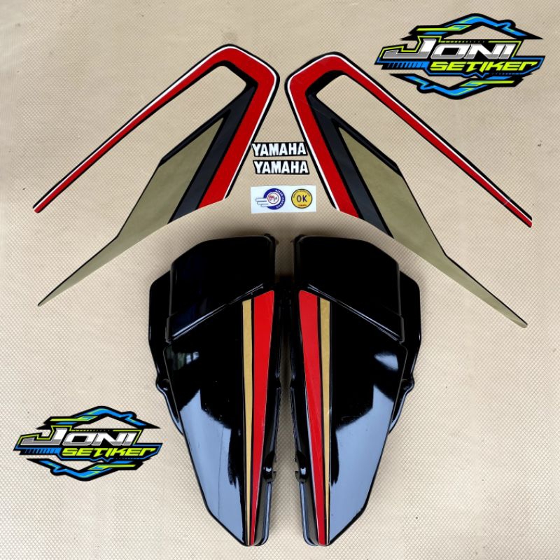 COVER BOK AKI RX KING HITAM FULLSET STRIPING RX KING 92 MERAH TEPONG AKI RX KING HITAM BOK AKI RX KI