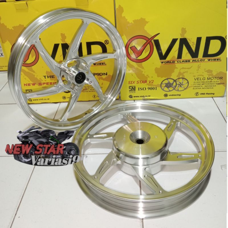 VELG RACING VND SIX STAR V2 MIO SPORTY/MIO SOUL/SOUL GT/MIO J/FINO/X-RIDE UK 160x14/185X14 ORIGINAL 
