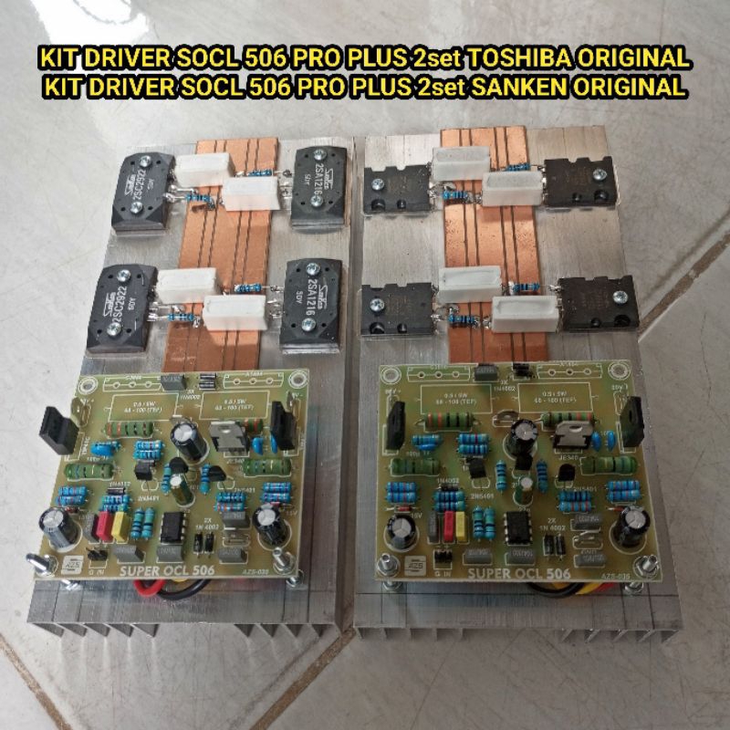 SEPASANG KIT DRIVER SOCL 506 PRO PLUS 2set SANKEN TOSHIBA ORIGINAL Pcb fiber fr4