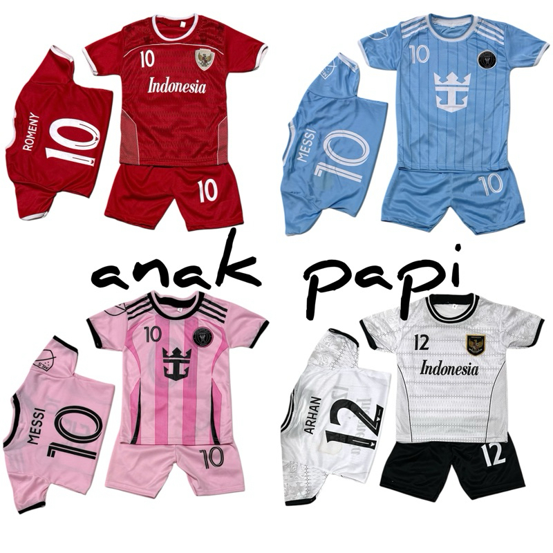 BISA COD / SETELAN TIMNAS INDONESIA TERBARU / SET BAJU BOLA ANAK LAKI LAKI TERMURAH / KAOS BOLA TIMN