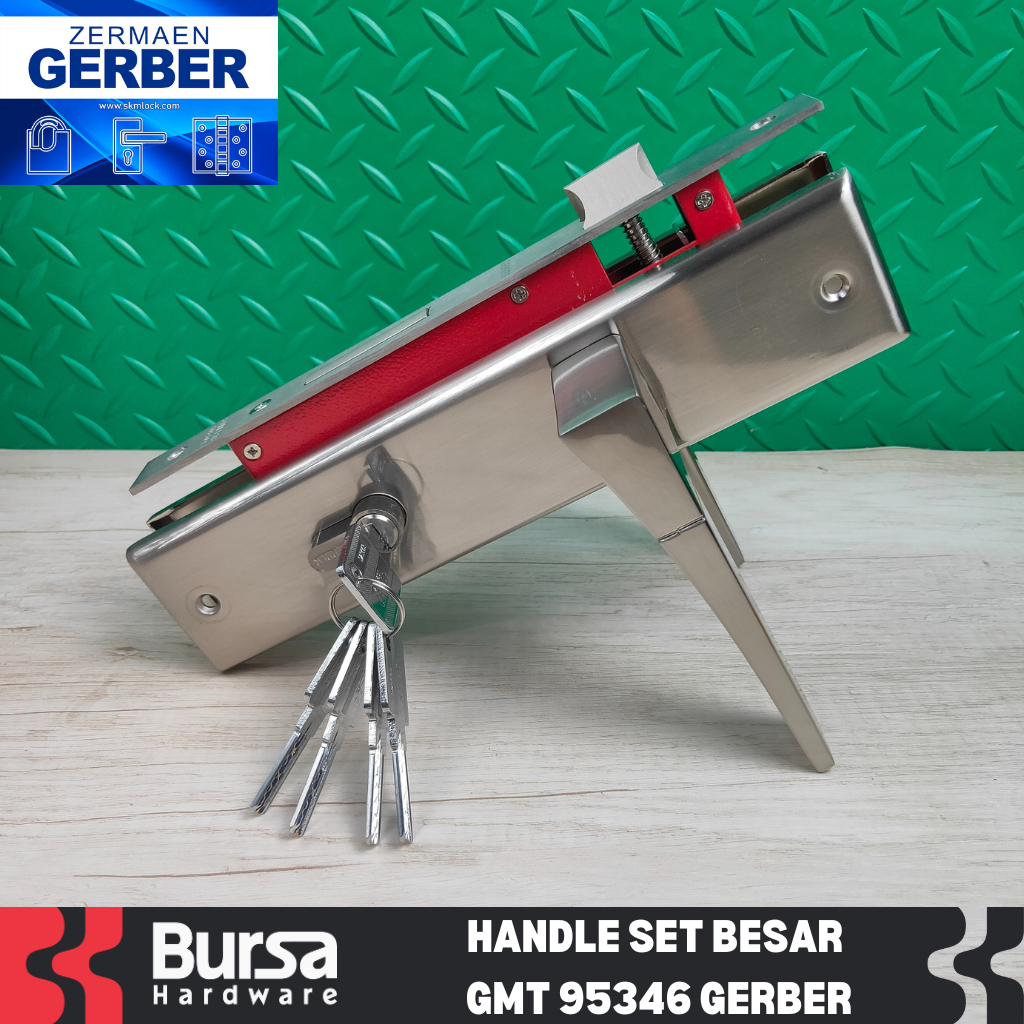 Handle Kunci Pintu Rumah Set Komplit Gagang Besar Gerber GMT 95346