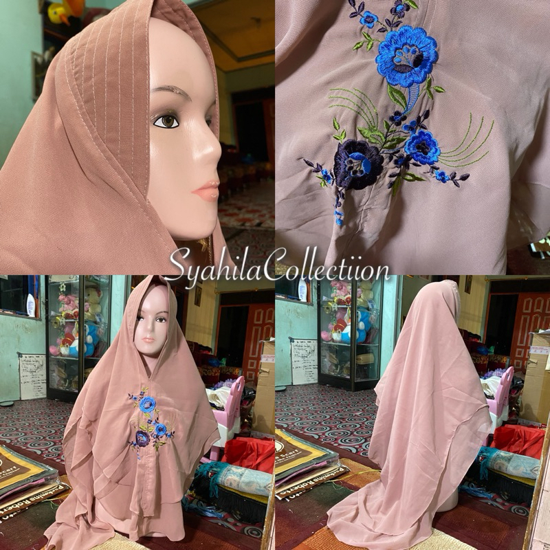 HIJAB SYAR'I 2 LAYER MOTIF