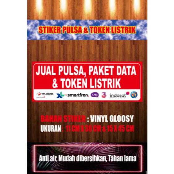 

Sticker Waterproof, STIKER PULSA & TOKEN LISTRIK