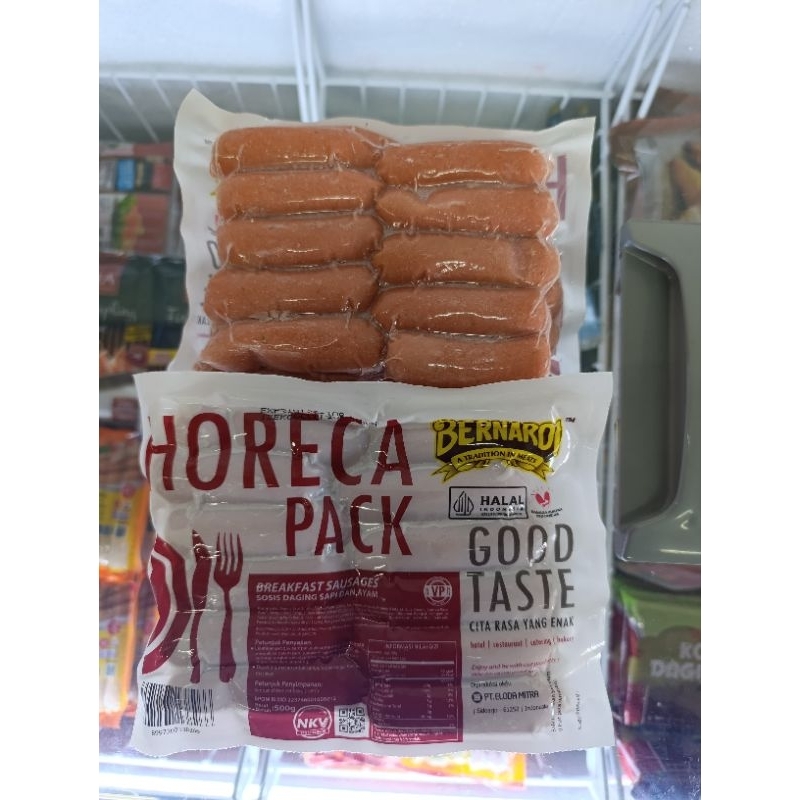 

BERNARDI Sosis Horeca VP Pack Tanpa Kupas 500gr