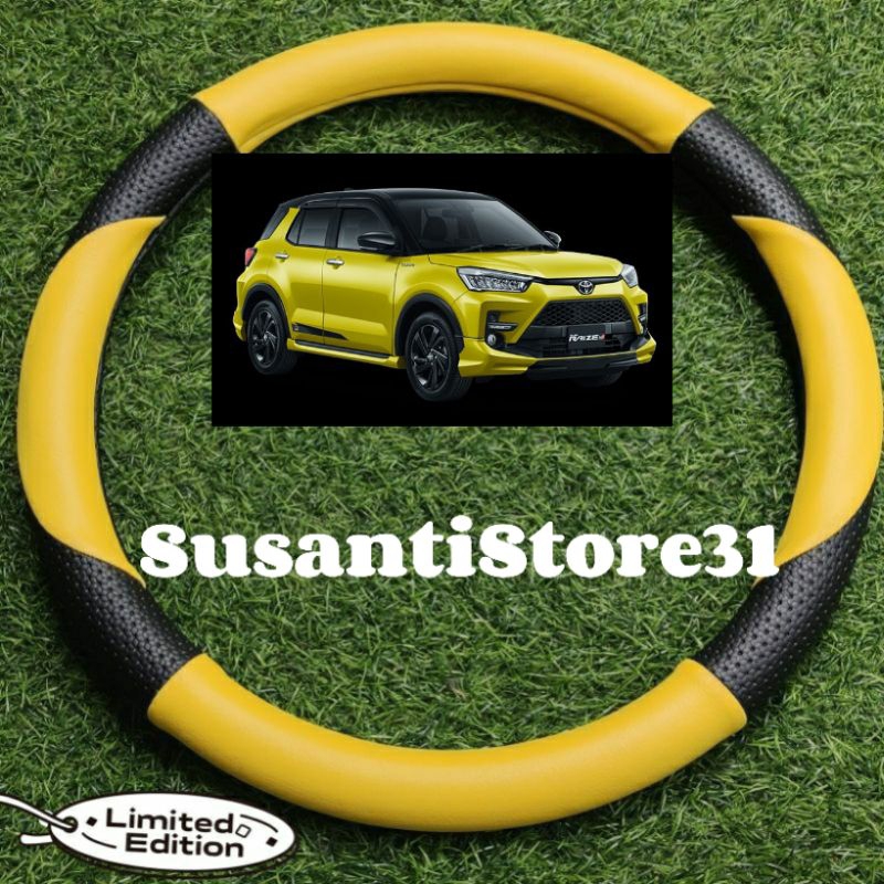 sarung stir cover stir toyota Raize, bungkus pelindung setir mobil toyota raize motif sabit