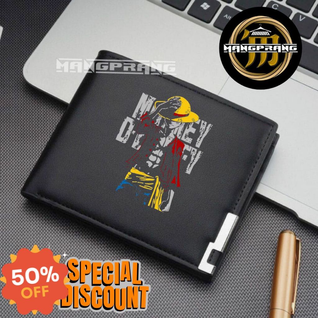 025 - DOMPET LIPAT PRIA ANAK DAN REMAJA MONKEY D LUFFY KEREN DAN BAHAN KULIT SINTETIS