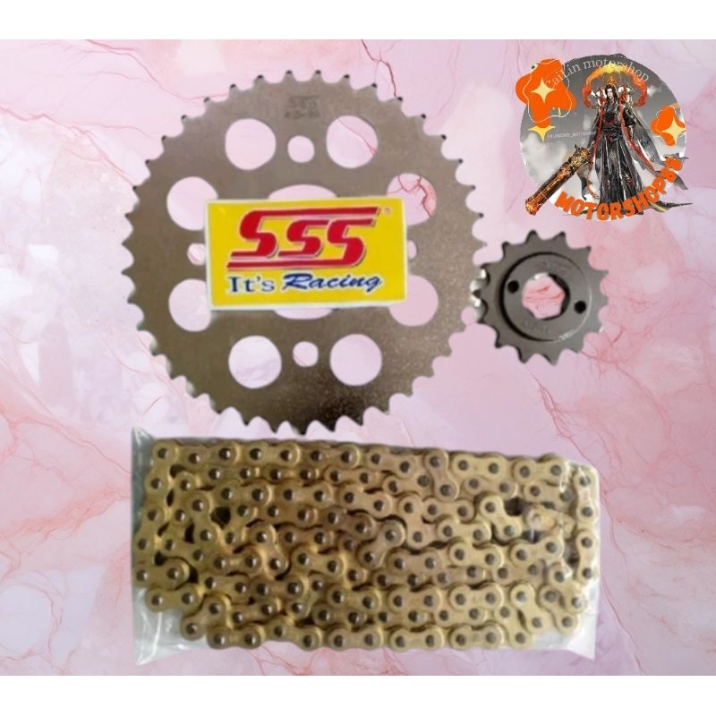 gear gir SSS 415 rantai gold smash old/smash new/shogun110/shogun125/dll