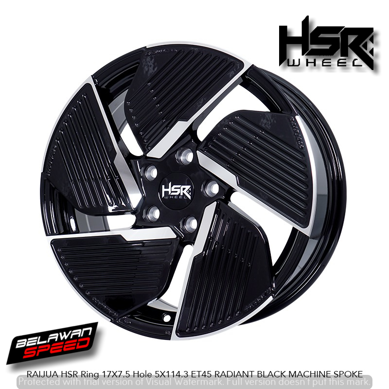 Velg Mobil Ring17 HSR RAIJUA Untuk Terios Rush Brv Ertiga dll r17