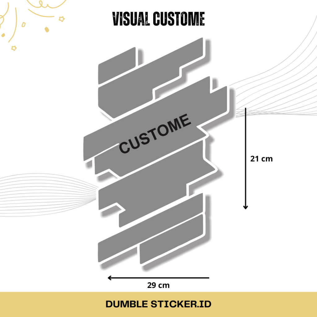 Sticker Stripping Viral Anime Stiker Terbaru Motor/Mobil/Helm Visual Custome