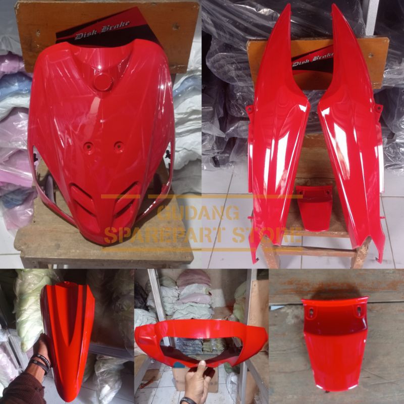 Full bodi halus mio sporty merah 2004-2008, Full halus mio sporty merah, Cover bodi mio sporty merah