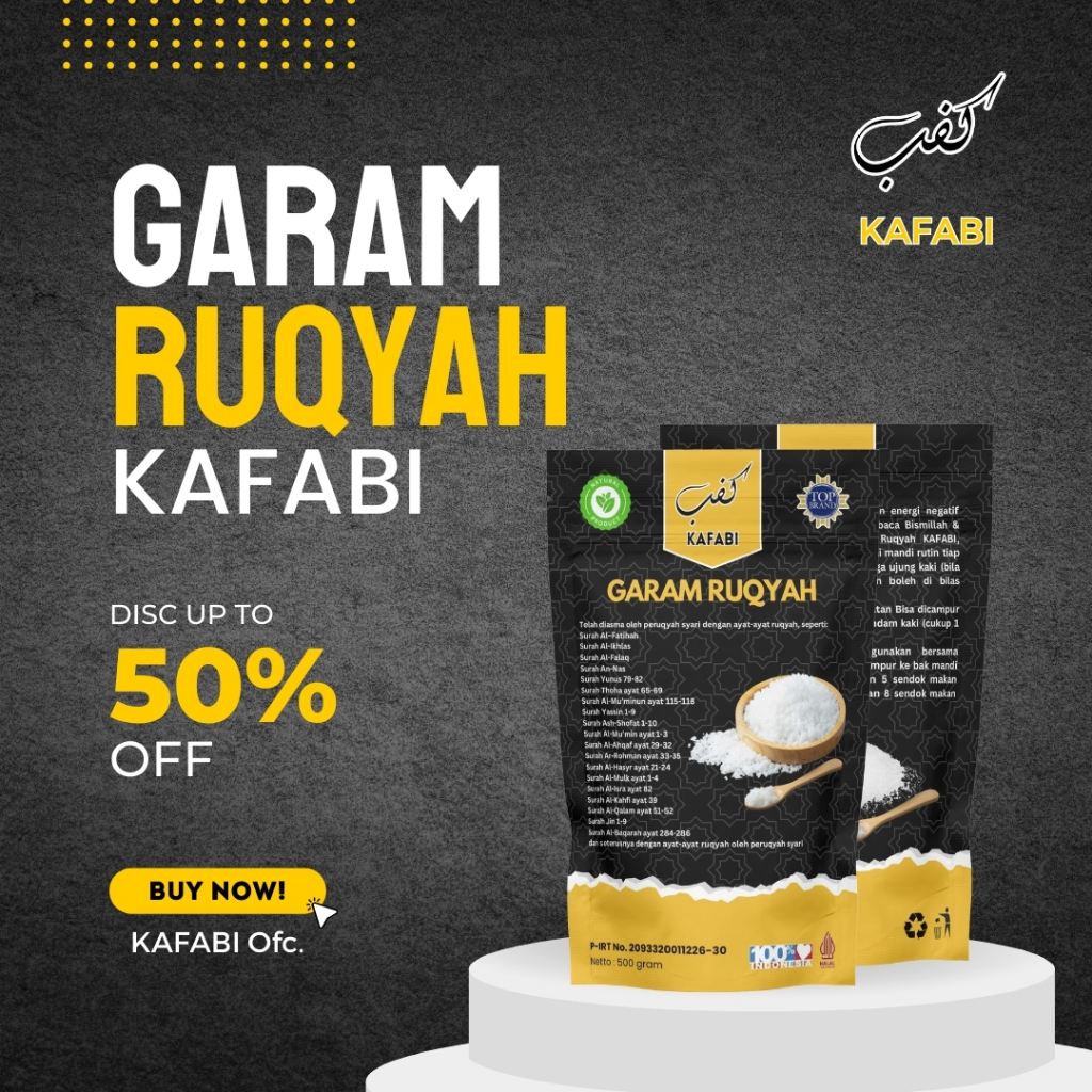 

GARAM RUQYAH KAFA KH. Ahid KUDUS garam asma ruqyah Meruqyah Menetralisir Rumah, Toko, Tempat usaha dari Energi Negatif atau Jin garam krosok garam kasar ISLAMI