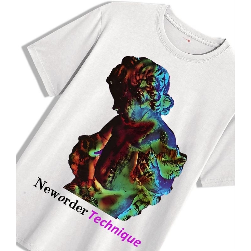 kaos band neworder heavy weight cotton 16s built-up tanpa jahitan samping tag stitch supply