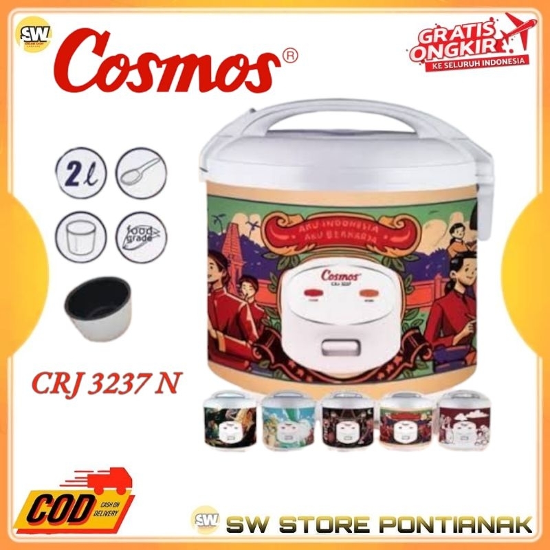 RICE COOKER COSMOS CRJ 3237 N 2 LITER / MAGIC COM COSMOS CRJ-3237 N ANTI LENGKET