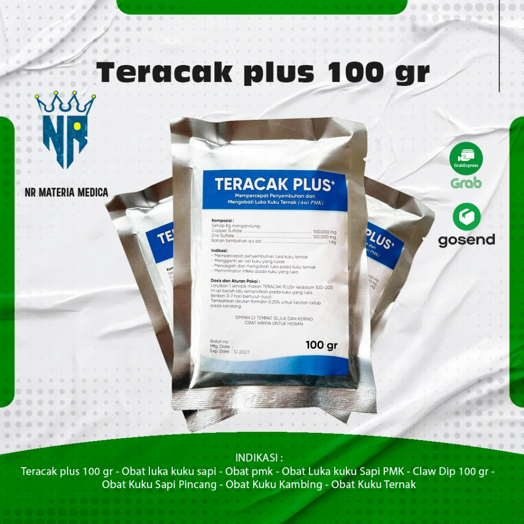 Teracak plus 100 gr - Obat luka kuku sapi - Obat pmk - Obat Luka kuku Sapi PMK - Claw Dip 100 gr - O