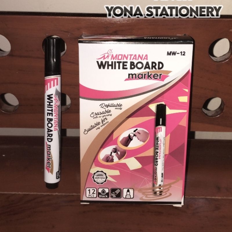 

Spidol Whiteboard Montana MW-12 Hitam | 1 Pak: 12 Pcs