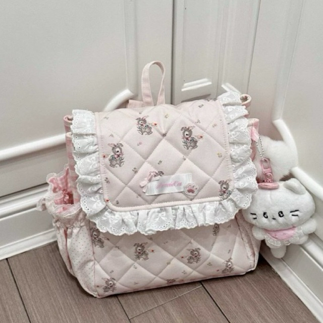BACKPACK RANSEL PINK AESTHETIC COQUETTE TAS RANSEL PINK LUCU