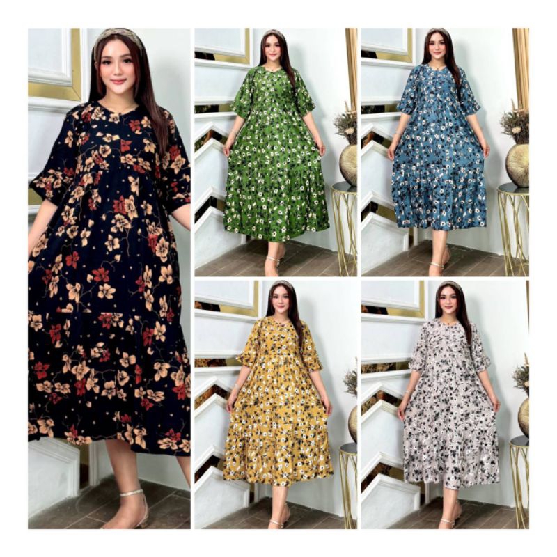 Daster susun lengan rempel