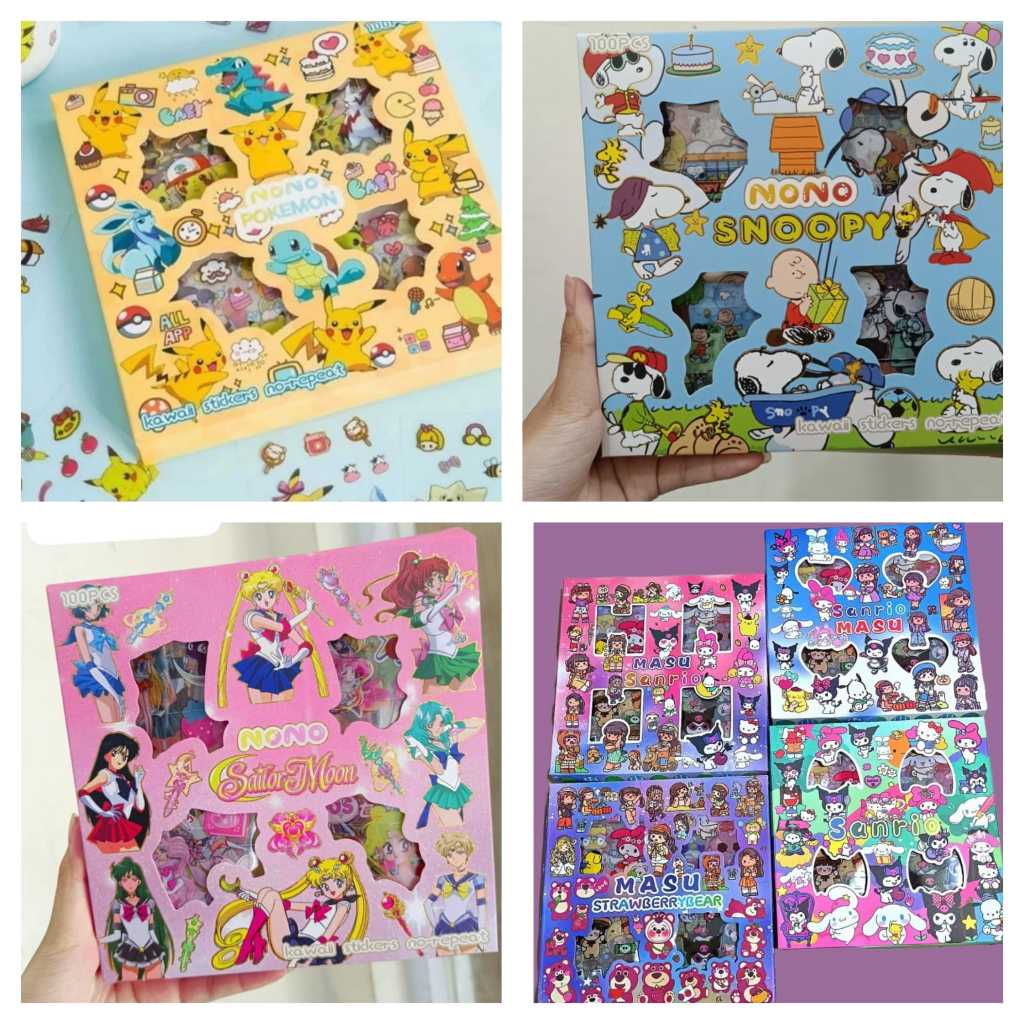 

BELLA | STIKER 2D POKEMON MASU SANRIO SNOOPY SAILORMOON READY STOCK STICKER LABEL AESTHETIC VIRAL