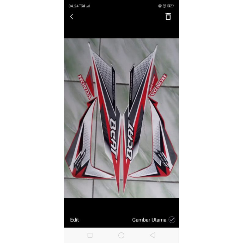 stiker striping honda beat iss 2018 pink