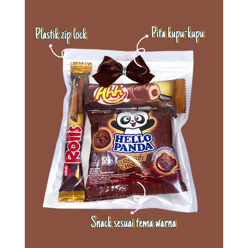 

Mini Gift Snack Tema Coklat / Mini Snack Ultah / Mini Hampers / Souvenir