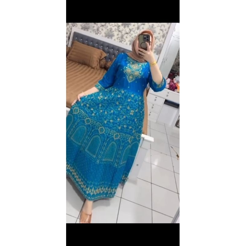 GAMIS HINDI FULL BORDIR / GAMIS BORDIR TERBARU / DRESS LEBARAN